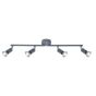 ΣΠΟΤ ΚΙΝΗΤΟ ΜΕΤΑΛΛΟ 4ΦΩΤΟ 4XGU10 Max 7W 600X80X125mm ΓΚΡΙ ARTE ILLUMINA VORRAS Eurolamp 145-25246