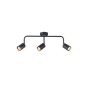 ΣΠΟΤ ΜΕΤΑΛΛΟ 3ΦΩΤΟ 3XGU10 Max 7W 500X230mm ΜΑΥΡΟ ARTE ILLUMINA OLYMP Eurolamp 145-25224