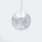 ΓΥΑΛΙΝΗ ΜΠΑΛΑ, ΝΤΙΣΚΟ, ΑΣΗΜΙ, 10cm Eurolamp 600-47046