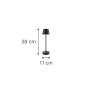 it-Lighting Tahoe Rechargeable LED 2W 3CCT Touch Table Lamp White D:38cmx11cm 80100220