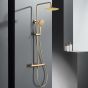 Orabella Imperial Brushed Gold - Στήλη ντουζ με στρόγγυλη κεφαλή 10239