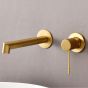 Orabella Terra Brushed gold - Μπαταρία νιπτήρος, εντοιχισμού 2 οπών 10241
