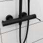 Orabella Preciosa Black matt - Στήλη ντουζ με στρόγγυλη κεφαλή Φ250 10264