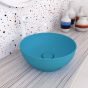 Olympia Trend Round 02 Turquoise matt - Νιπτήρας Επικαθήμενος χωρίς βαλβίδα 60123