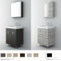 Orabella Vanity 65 Long - Έπιπλο Μπάνιου Επιδαπέδιο με πορσελάνινο νιπτήρα Ege και καθρέπτη ντουλάπι 70126-70102-60155