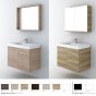 Orabella Vanity 80 - Κρεμαστό Έπιπλο Μπάνιου με πορσελάνινο νιπτήρα Ege και καθρέπτη ντουλάπι F60156-70127-70105-60156