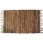 Δερμάτινο χαλάκι LEAΤΗΕR FLΑΤ KAFE MPEZ 60Χ120 San Lorentzo 1372BBROWNBEIGE