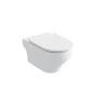 Olympia Clear Rimless White glossy - Λεκάνη κρεμαστή με κάλυμα Urea Αntibacterial Slim Soft Close 50111-50106