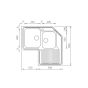 Sanitec Νεροχύτης Ανοξείδωτος 83×83 11298 Ζenith Αντιχαρακτικός 11298-dexes