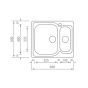 Sanitec Νεροχύτης Ανοξείδωτος 58×50 11692 Matico Αντιχαρακτικός 11692-aristeros