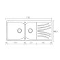 Sanitec Νεροχύτης 323 Classic 115×50 323-20-Granite-Terracota