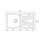 Sanitec Νεροχύτης 337 Classic 86×50 337-00-White