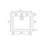 Sanitec Νεροχύτης 339 Classic 50×50 339-46-Granite-Celtic-Stone