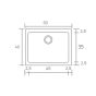 Sanitec Νεροχύτης 341 Classic 50×40 341-22-Metallic-Space