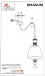 SE21-BR-10-4BL-MS123 MAGNUM FLEX Bronze Metal Pendant Black Metal Shade+ HOMELIGHTING 77-8972