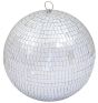Ασημί Disco Πλαστική Χριστουγεννιάτικη Μπάλα 25cm Lianos 23627