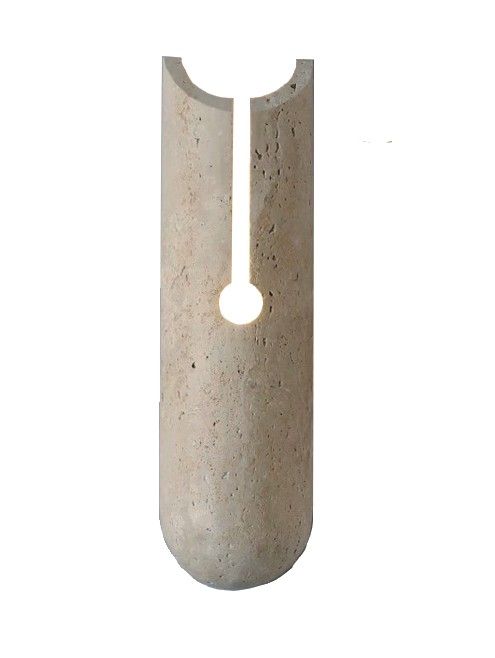 InLight Επιτοίχιο φωτιστικό γκρι από travertine marble 1XG9 D:10 x 35cm 43066
