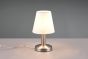 Mats II Πορτατίφ με Λευκό Καπέλο και Ασημί Βάση Trio Lighting 599700101