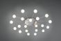 Πλαφονιέρα Οροφής 96xH15cm Νίκελ Ματ LED 21x1,5w 21x170lm 3000K Switch Dimmer Trio Lighting Bullet 641412107