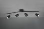 Σποτ Τετράφωτη Ράγα Μαύρο Ματ 78cm LED 4x3,5w 3000K 4x400lm Trio Lighting Toulouse R82124132