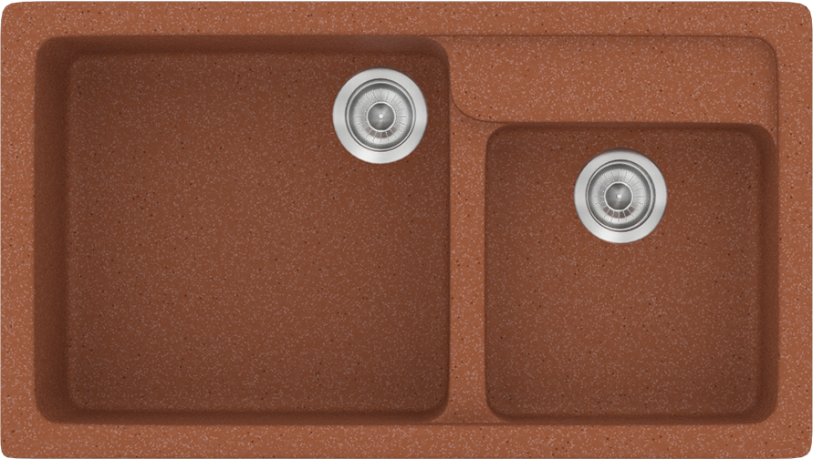 Sanitec Νεροχύτης 317 Classic 90×51 317-20-Granite-Terracota