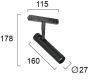 Σποτ για Κυρτή Μαγνητική Ράγα  Μαύρο Magnetic Viokef 4281900
