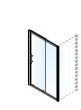 Πόρτα Ντουζιέρας Μ137-141 Υ195 εκ. Προφίλ Χρώμιο 1 Σταθερό-1 Συρόμενο 6 χιλ. Clean Glass Devon Primus Plus Slider 1+1 SLT140C-100