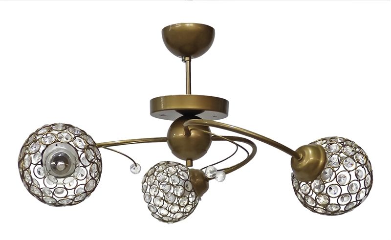 CHRIS/3 PL BRONZE PLAFON CRYSTALS Heronia 01-0360