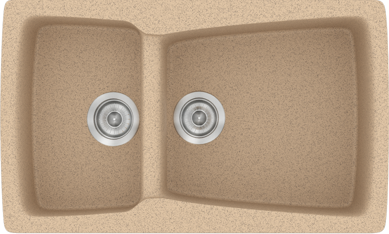 Sanitec Νεροχύτης 320 Classic 79×50 320-10-Granite-Beige