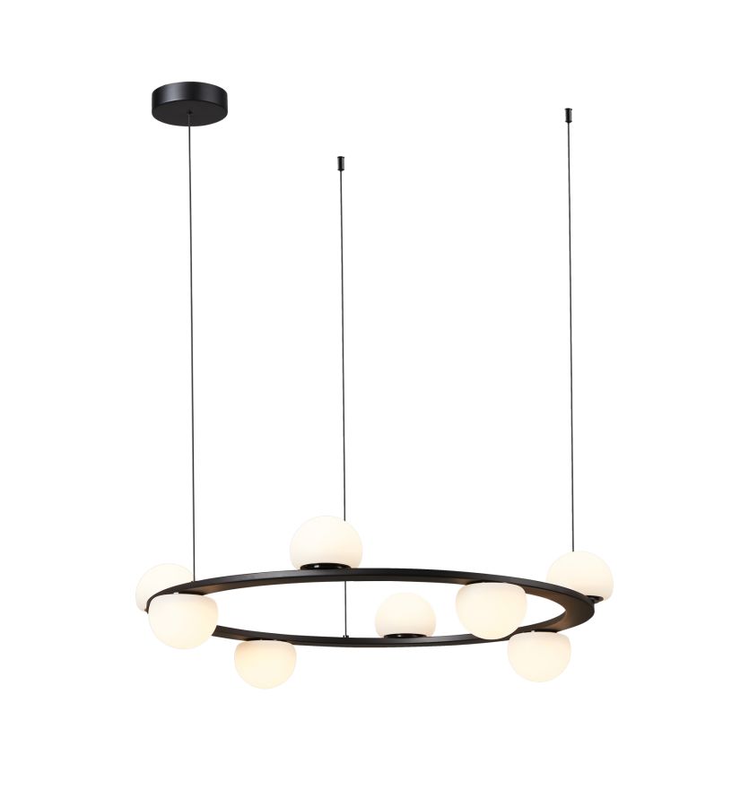 PDC 565-8 ΠΟΛΥΦΩΤΟ 8/Φ LED ΜΑΥΡΟ ΜΕ ΓΛΟΜΠΟΥΣ 8x7W 3000K 3300 LUM ARlight 0104589