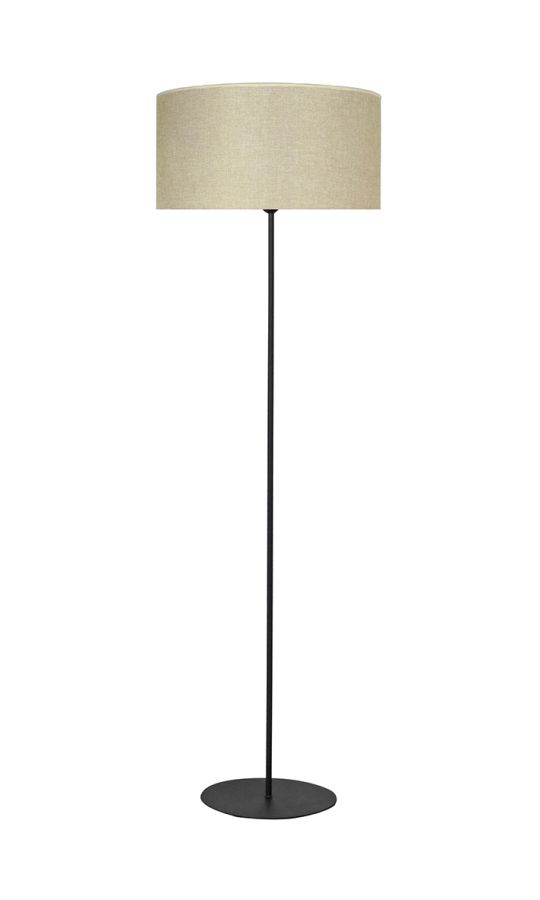 HFLB-02 FLOOR LAMP BL-ΜΠΕΖ ΟΡΘΟΣΤΑΤΗΣ ME ΚΥΛΙΝΔΡΟ Φ40cm Heronia 14-0347