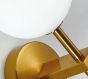 SE21-GM-16 ROYALE GOLD MATT OPAL GLASS WALL LAMP Β1 HOMELIGHTING 77-8285