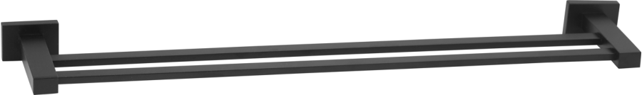 Πετσετοθήκη Διπλή Μαύρο Bronze Art Lugano 42X6-MM