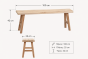 Πάγκος Teak Wood 100x25x42cm MRShome DF-0047000