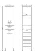 Στήλη Κρεμαστή Π35xΥ177xΒ35 εκ.Μελαμίνη Απόχρωση Light Hickory,2 Ντουλάπια-Συρτάρι- Καλάθι Απλύτων Savvopoulos Pillar 925524-8086