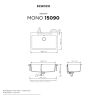 Νεροχύτης Ένθετος Ερμάριο 90εκ.83,8x53cm Γρανίτης Bronze Schock Cristadur 15090-1221