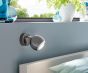 Σποτ Μονόφωτο D7x13cm 1xGU10 2,8w 3000Κ 250lm Ατσάλι Νίκελ-Μαύρο Eglo Bimeda 31005