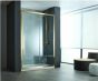 Πόρτα Ντουζιέρας Μ137-139xH200cm Gold Brushed PVD 1 Σταθ.+1 Συρόμενο, 6mm Clean Glass Devon Noxx Slider SLN140C-211 