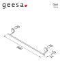 Πετσετοκρεμάστρα 60 cm Επιτοίχια Geesa Opal Black Matt 7207/60-400