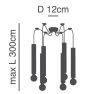 SE21-BL-5-BL6 ADEPT TUBE BLACK Black Pendant+ HOMELIGHTING 77-8669