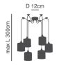 SE21-BL-B10-BL6-MS12 ADEPT FLEX Black Metal Shade Pendant+ HOMELIGHTING 77-8958