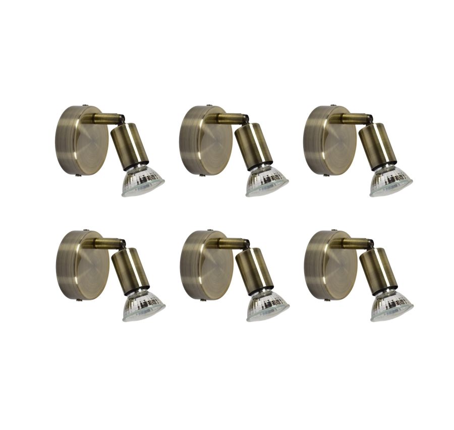 SE 140-BR1 (x6) Saba Packet Bronze adjustable spotlight+ HOMELIGHTING 77-8837