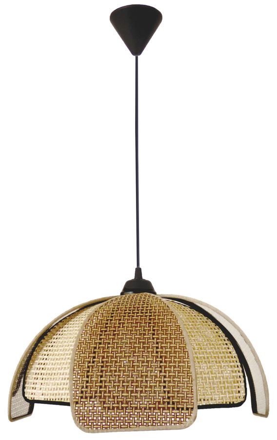 ΗΚ-60 1/L 2-ΧΡΩΜΟ ΨΑΘΑ ΠΕΤΑΛΑ BROWN-NATURAL ΚΡΕΜΑΣΤΟ RATTAN Heronia 14-0322