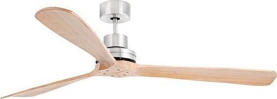 Ανεμιστήρας Οροφής Ø168,5 εκ. Extra Large Τηλεχειριστήριο, 3 Πτερύγια Φυσικό Ξύλο Faro Lantau  33504 