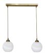 Κρεμαστό φωτιστικό GL-6040/2L RAGA GOLD-WHITE ΚΡΕΜΑΣΤΟ ΑΛΑΒΑΣΤΡΟ Heronia 02-0509