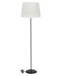 HFLB-01 ΚΩΝ. Φ40 FLOOR LAMP BLACK-ΛΕΥΚΟ/ΚΡΕΜ ΔΑΠΕΔΟΥ ΜΕ ΑΜΠΑΖΟΥΡ Φ40 ΚΩΝΙΚΟ Heronia 14-0378