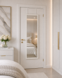 Κρεμαστός Καθρέπτης για Πόρτα από MDF 34x94cm White MRShome DF-0036003