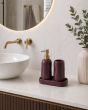 Σετ Μπάνιου Stoneware 3 Τεμαχίων Aubergine 7428U MRShome  DF-0093001