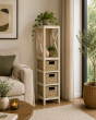 Έπιπλο MDF με 1 Ράφι και 3 Συρτάρια Μπεζ 17x24x82cm MRShome  DS-1245000