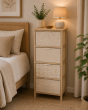 Συρταριέρα MDF με 4 Συρτάρια 37.5x27.5x86cm Μπεζ με Σχέδια MRShome DS-1398000